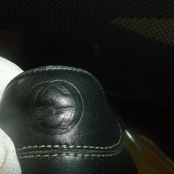 Gucci Micro GG's Black Leather Sneakers Vintage Size 37 or US 7 - Picture 4 of 16